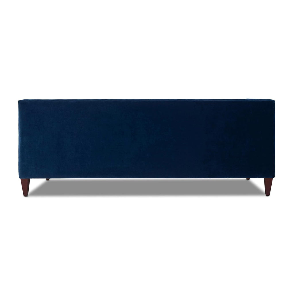 84" Navy Blue Tufted Velvet Sofa D4809