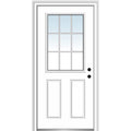 Steel Primed Left-Hand Inswing 1/2 Lite 2-Panel Prehung Front Door 30" x 80" U337705
