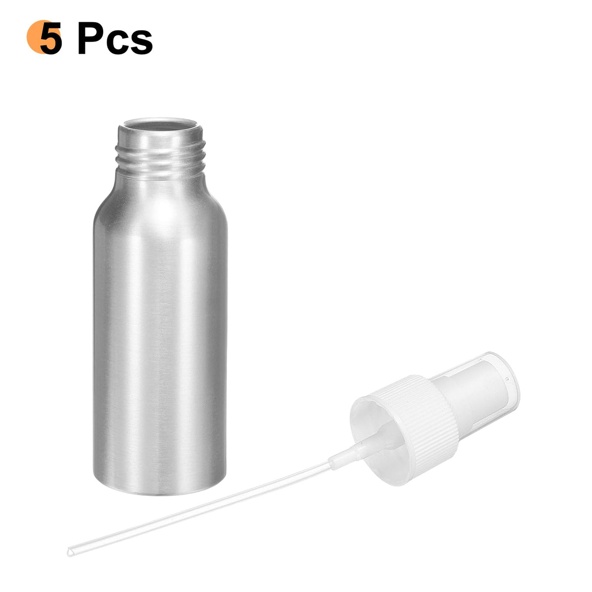 5 Pc 80 ml Aluminum Fine Mist Spray Bottles Q44204