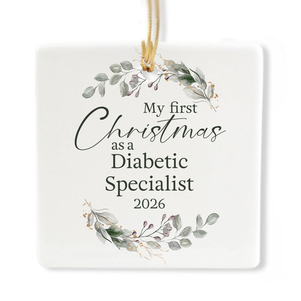 Ceramic 3-inch Square-Shaped Ornament N34605