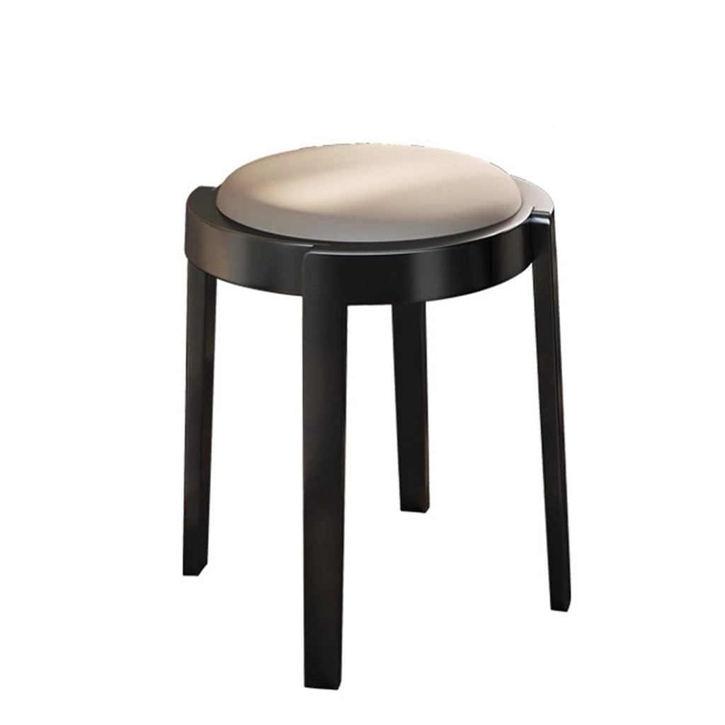 Round Stackable Stainless Steel Microfiber Leather Stools I5828