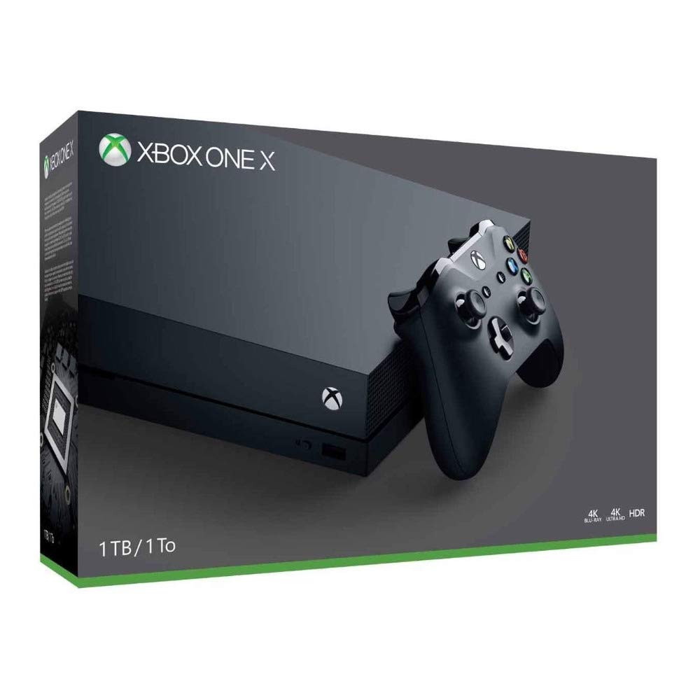 Xbox One X 1TB Gaming Console with Wireless Controller, Headset, Wired Controller and Game S323181