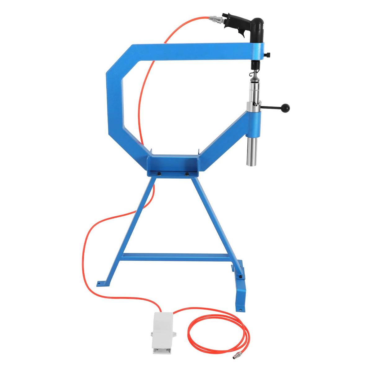 Pneumatic Planishing Hammer with 1" 2" 3" Anvil, Cast-Iron Stand, Pedal E43295