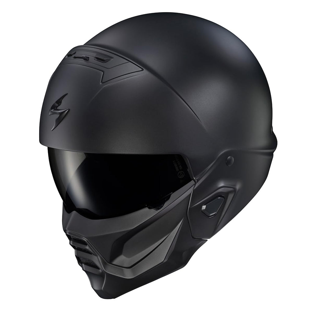 Matte Black Open Face 3/4 Motorcycle Helmet DOT Approved Large Y3049