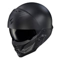 Matte Black Open Face 3/4 Motorcycle Helmet DOT Approved Large Y3049