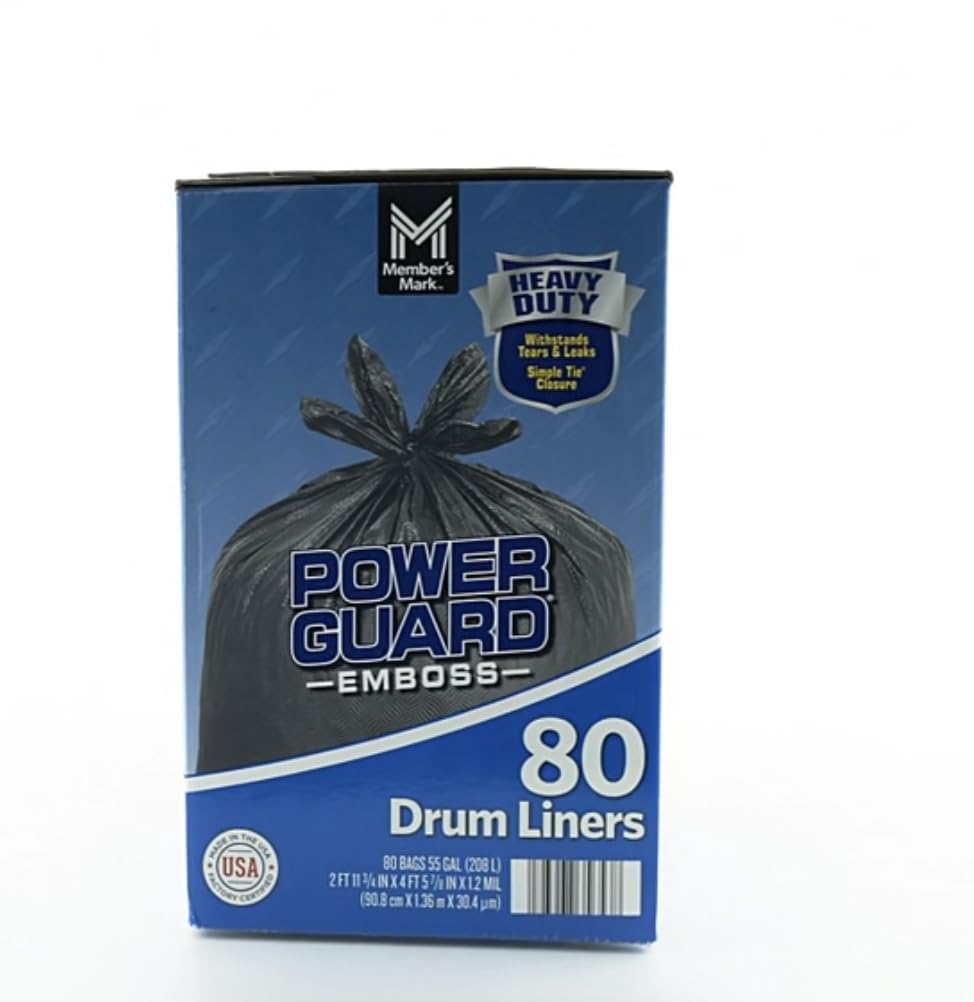 Heavy Duty Black Trash Bags 55 gal. 80 ct. C9762