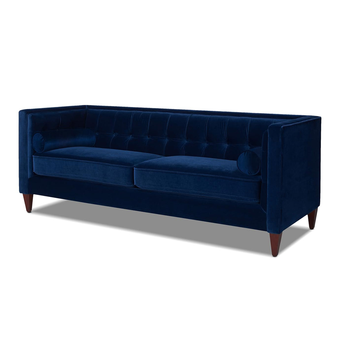 84" Navy Blue Tufted Velvet Sofa D4809