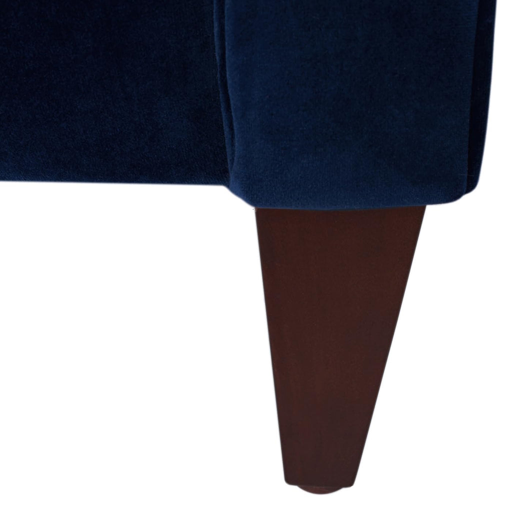 84" Navy Blue Tufted Velvet Sofa D4809