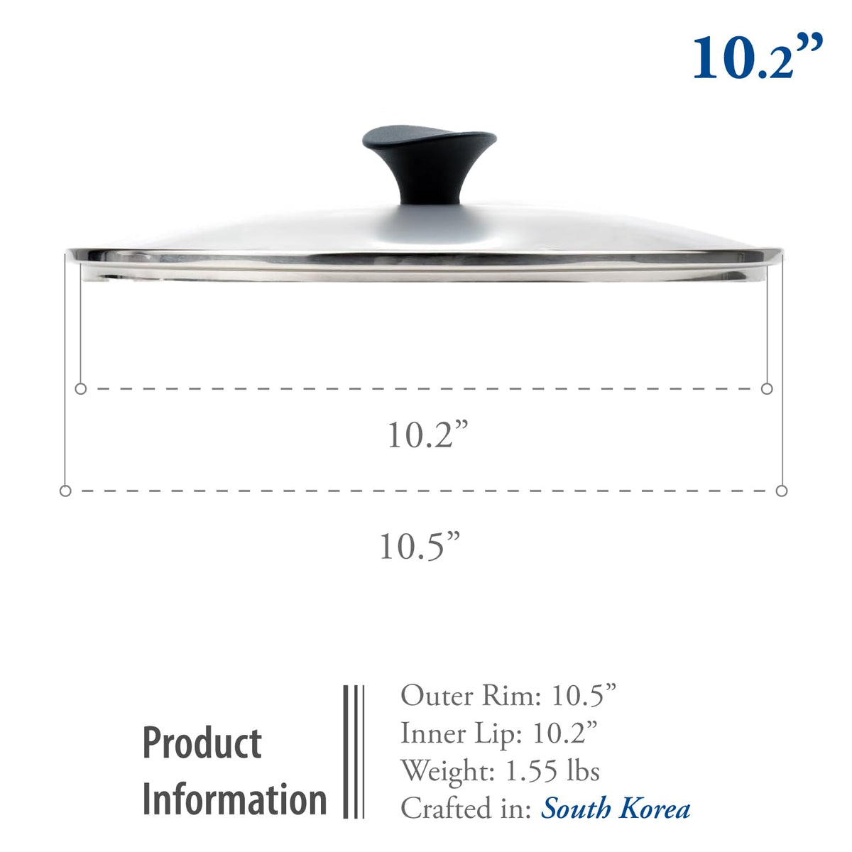 10.2 Inch Tempered Glass Lid N178