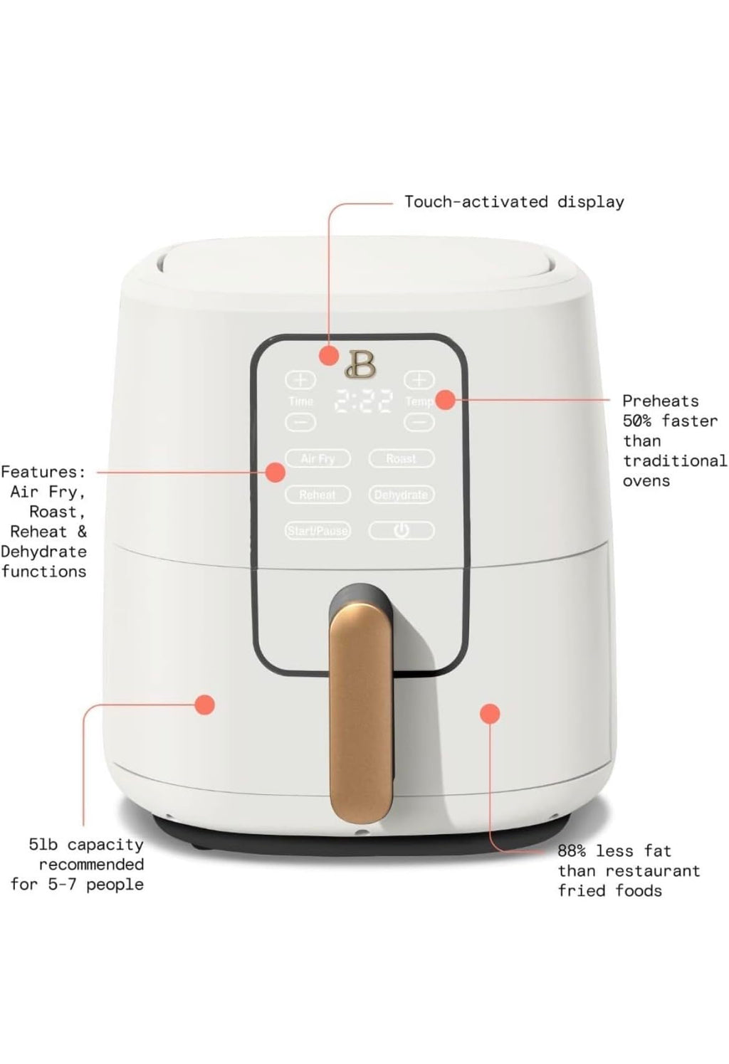 6 Quart Touchscreen Air Fryer N7241
