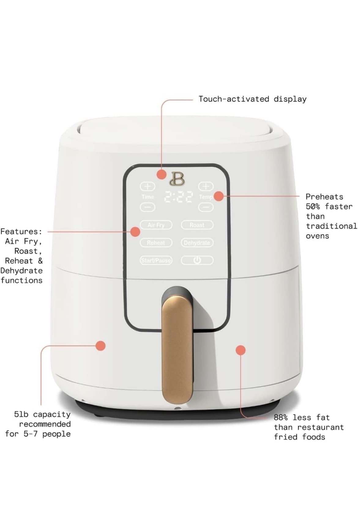 6 Quart Touchscreen Air Fryer N7241