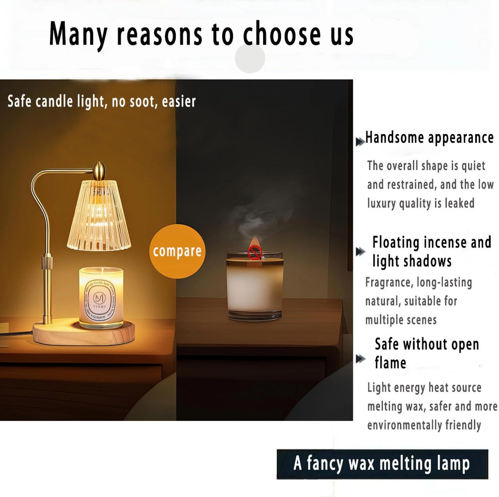 Adjustable Dimmable Candle Warmer Lamp with 2 Bulbs F57396