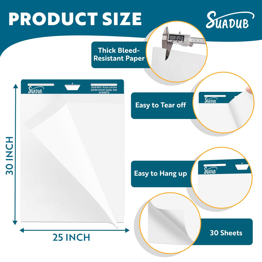Sticky Easel Pad 25 x 30 Inches 30 Sheets 10 Pads B439202