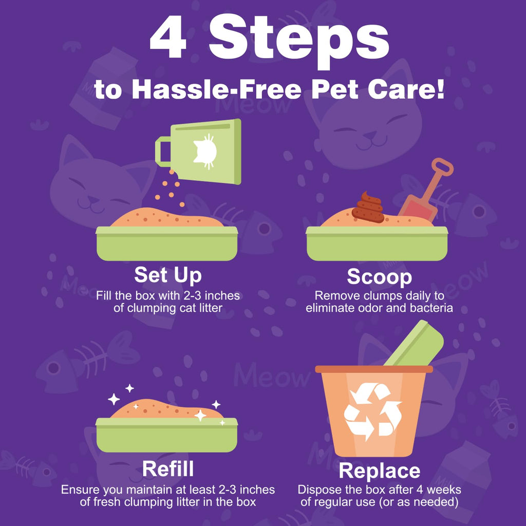 8 Pack Disposable Litter Boxes A2381