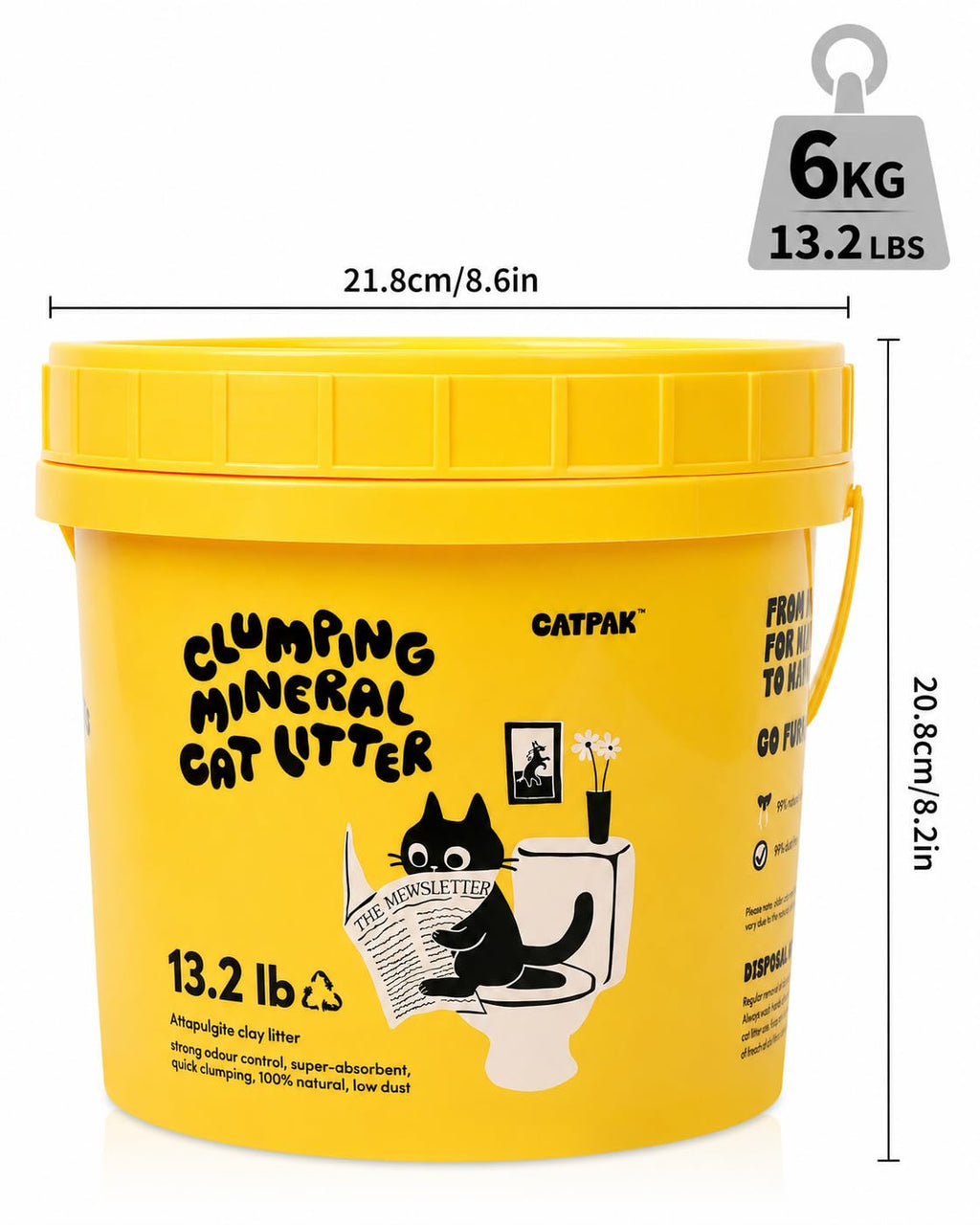 Unscented Low Dust Clumping Mineral Cat Litter 13.2 lb C83643