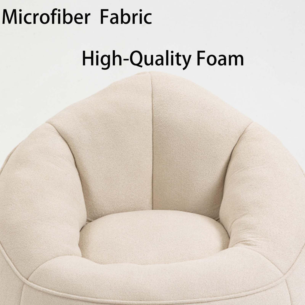Microfiber Memory Foam Bean Bag Chair with Ottoman D465
