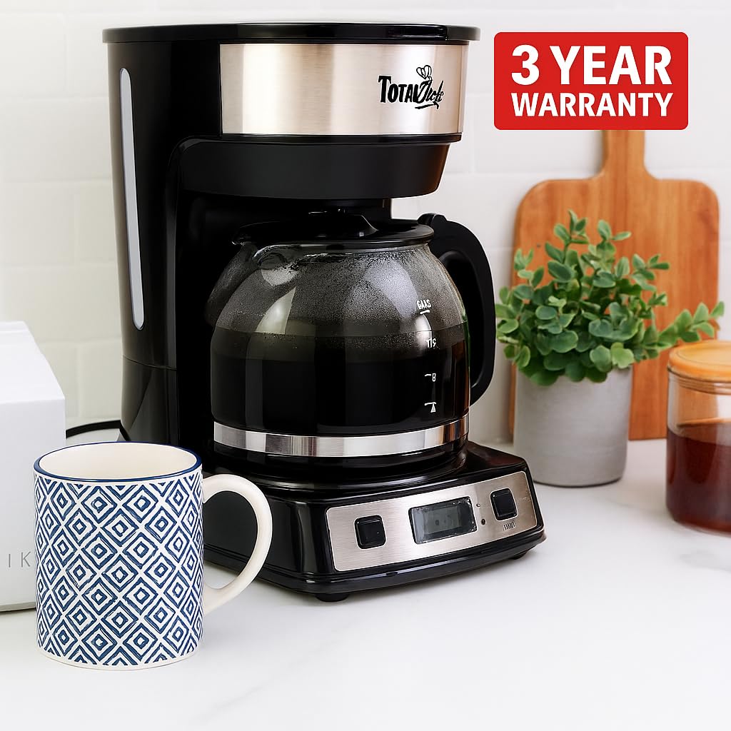 12-Cup Programmable Drip Coffee Maker with Glass Pot U19004