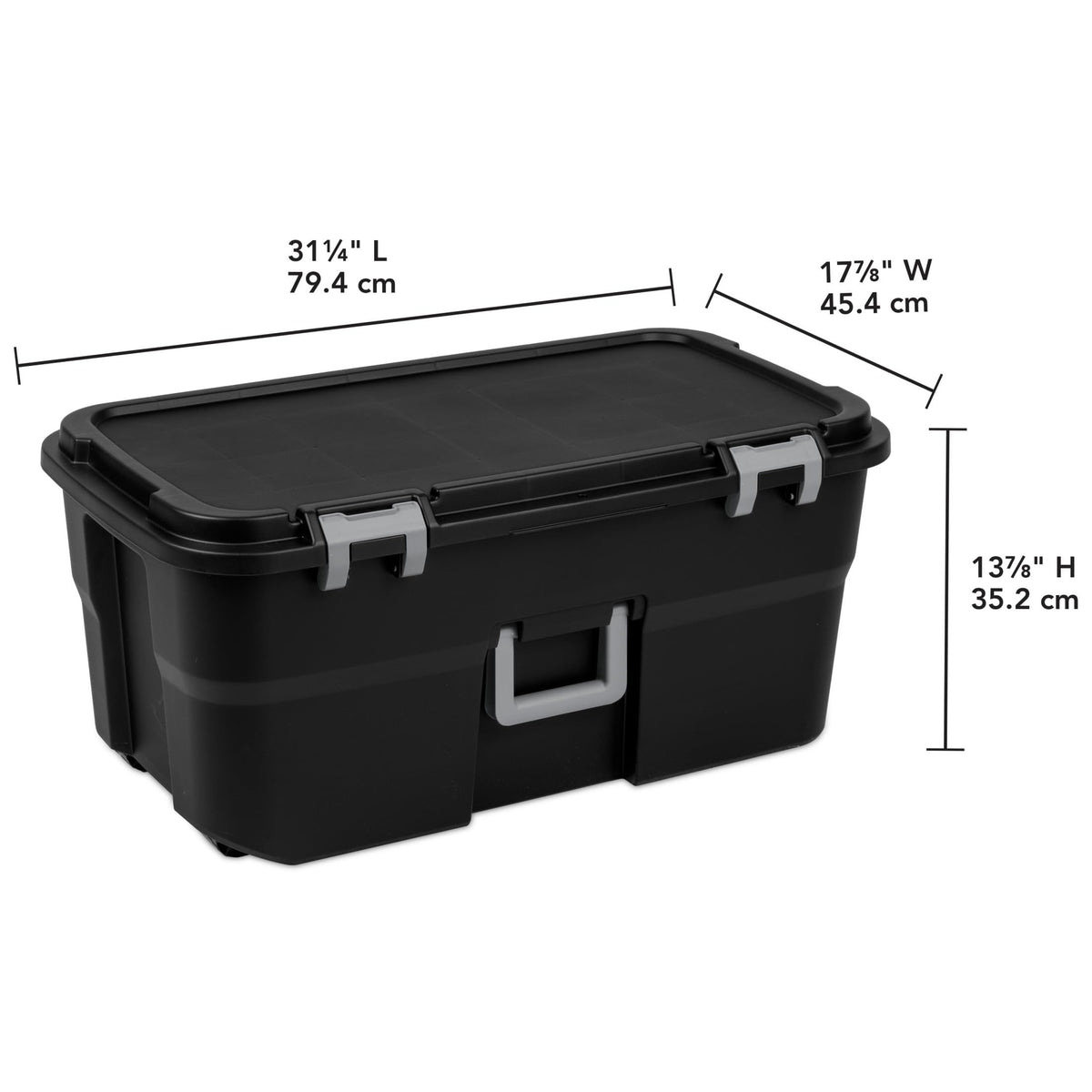 22 Gallon Lockable Heavy-Duty Plastic Storage Trunk Q979371