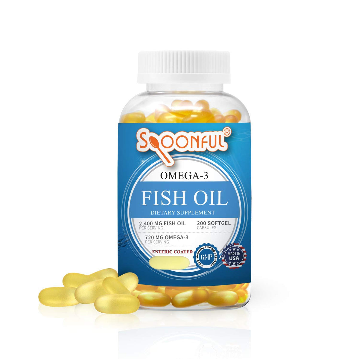 Omega 3 Fish Oil 2400mg 200 Capsules Softgel S721788