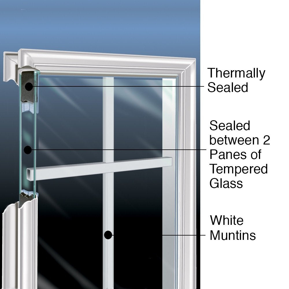 Steel Primed Left-Hand Inswing 1/2 Lite 2-Panel Prehung Front Door 30" x 80" U337705