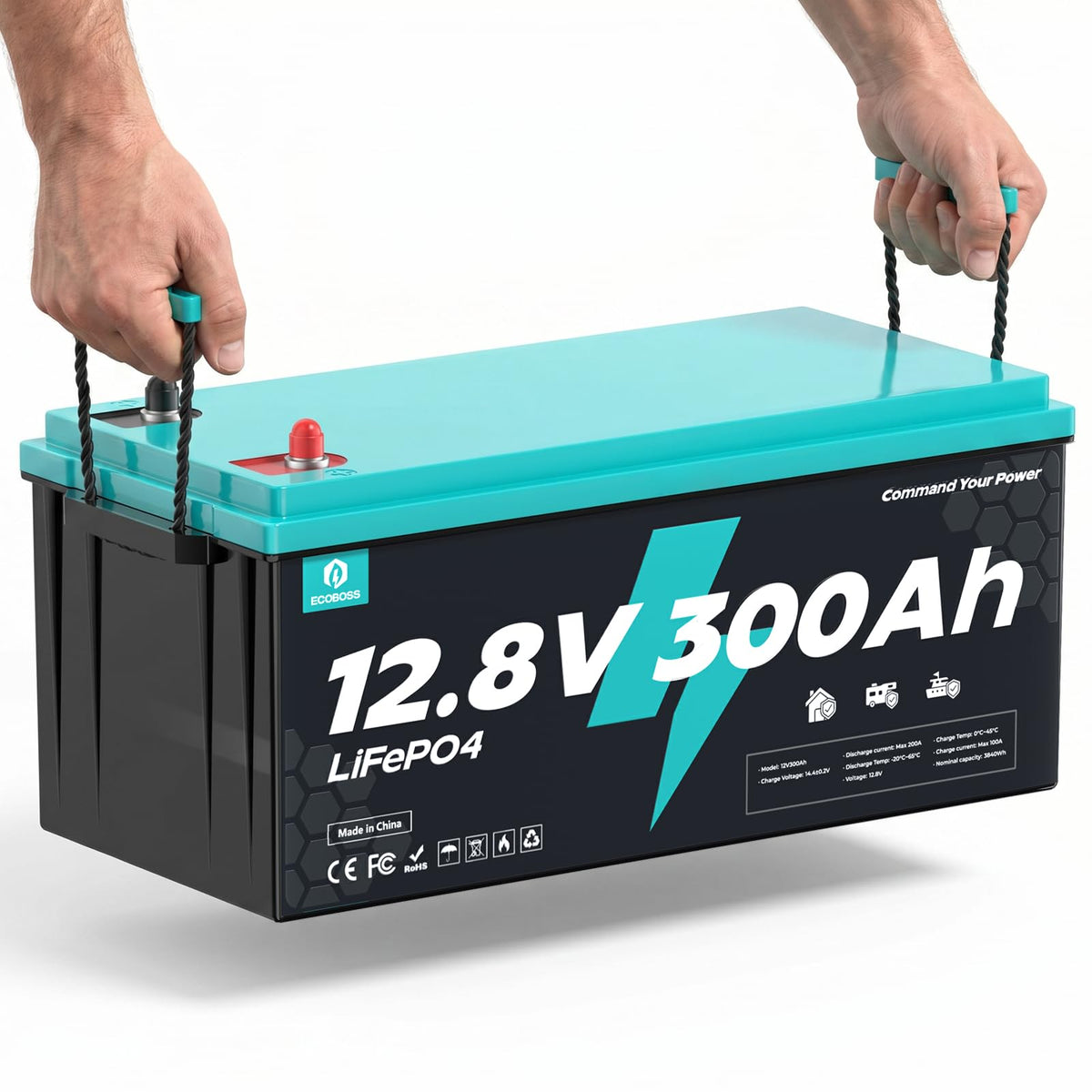 12V 300Ah LiFePO4 Deep Cycle Lithium Battery X549