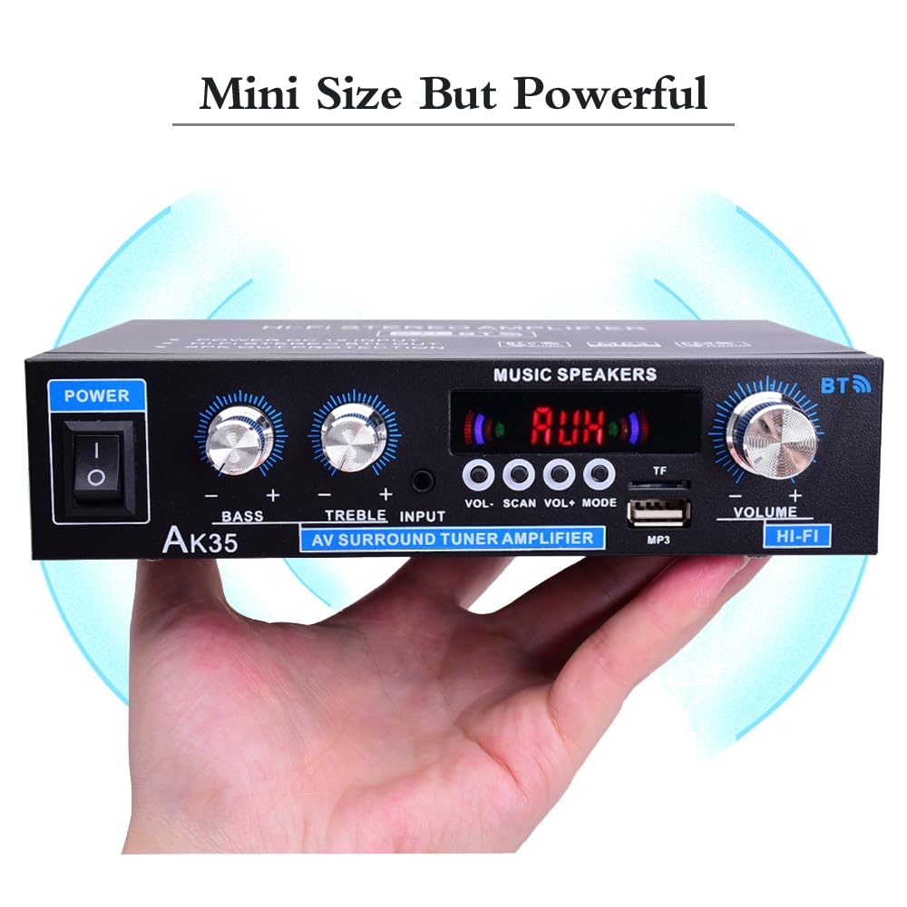Bluetooth 5.0 200W 2.0 Channel Mini Stereo Amplifier P39862