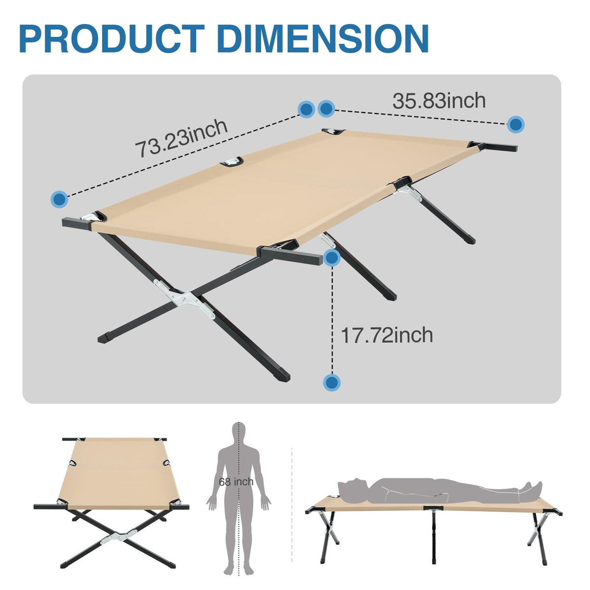 Foldable Camping Cot V743975