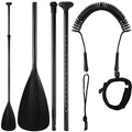3 Pieces Paddle Board Paddle with Leash Detachable Aluminum Alloy Shaft G53829