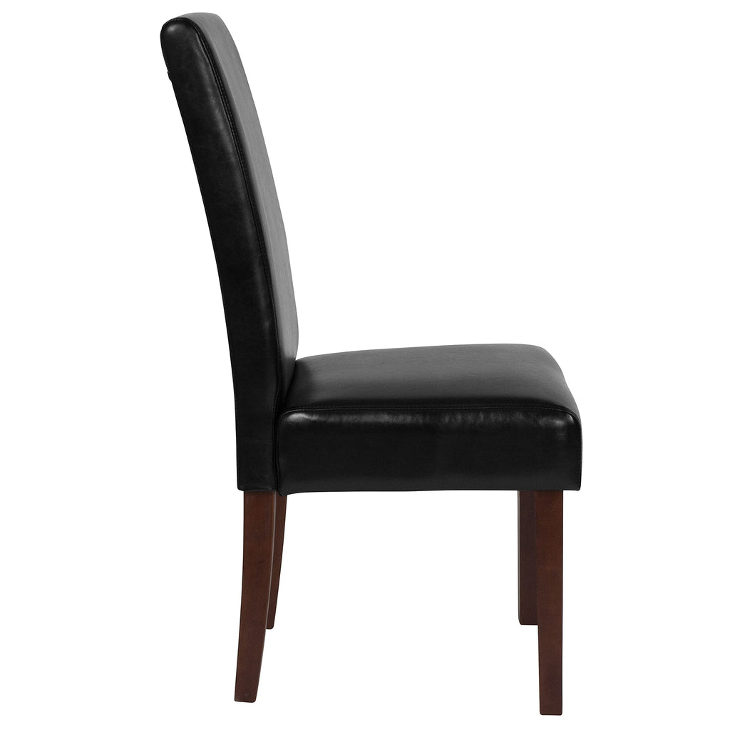Black Faux Leather Parsons Chair 6-Pack A847344