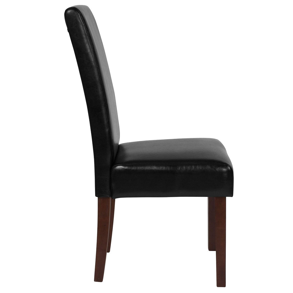 Black Faux Leather Parsons Chair 6-Pack A847344