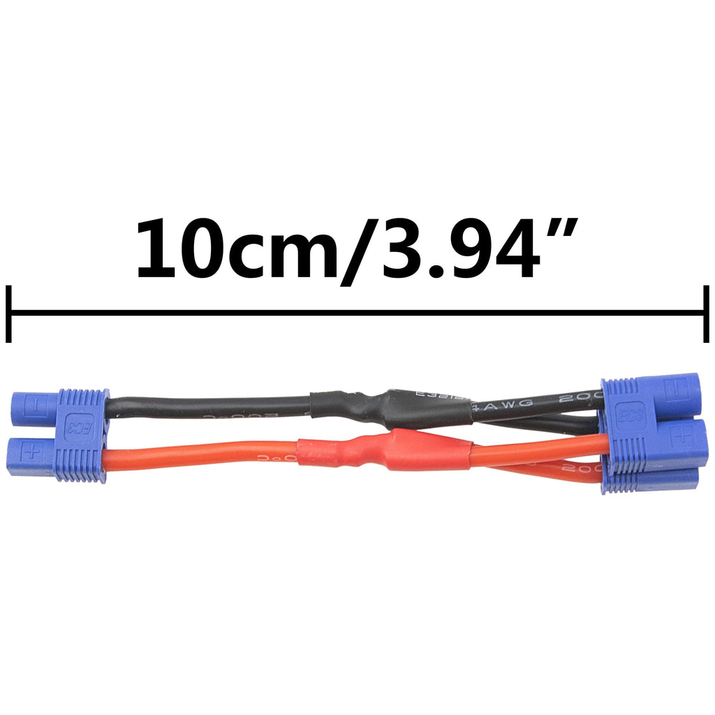 3Pcs 14AWG Silicone Y Splitter Cable Adapter 1 Female to 2 Male I862187