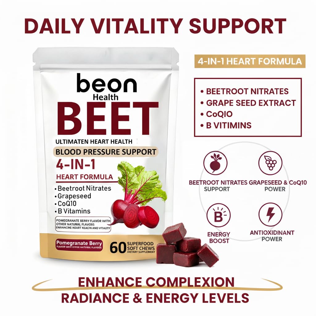 60 Count Beet Chews Supplement with 500mg G60044