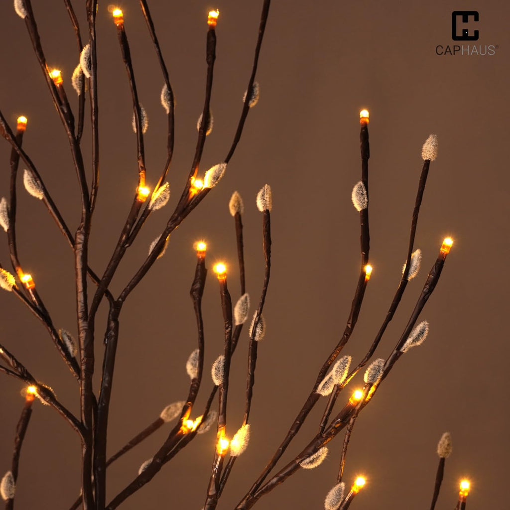 8 Ft Lighted Willow Twig Tree with 240 Warm White LED Lights A68966