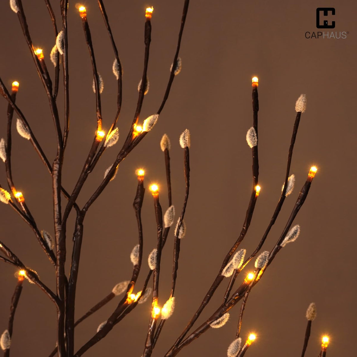 8 Ft Lighted Willow Twig Tree with 240 Warm White LED Lights A68966