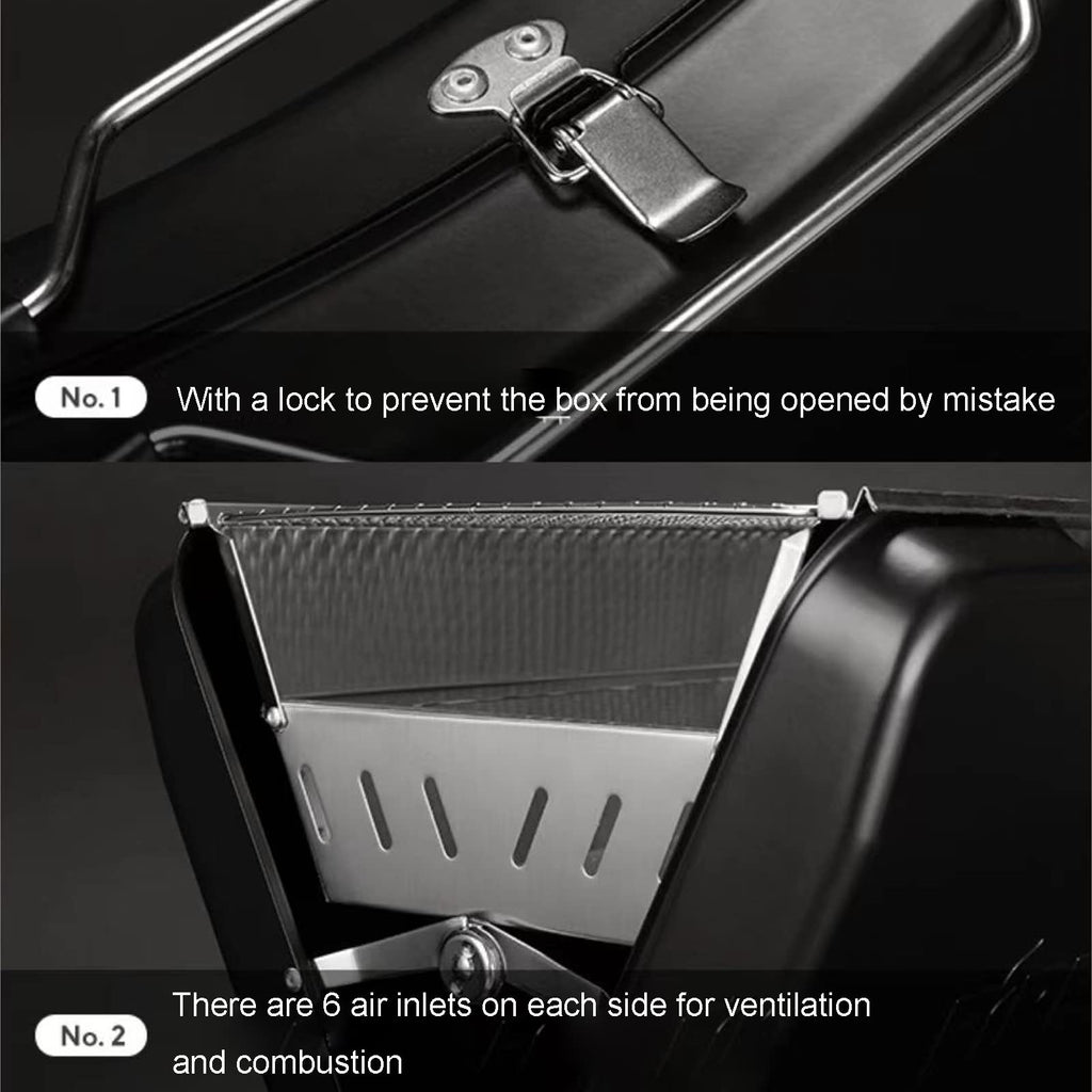 Foldable Portable Stainless Steel Charcoal BBQ Grill P907436