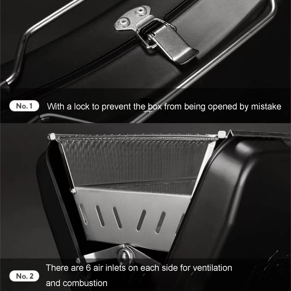 Foldable Portable Stainless Steel Charcoal BBQ Grill P907436