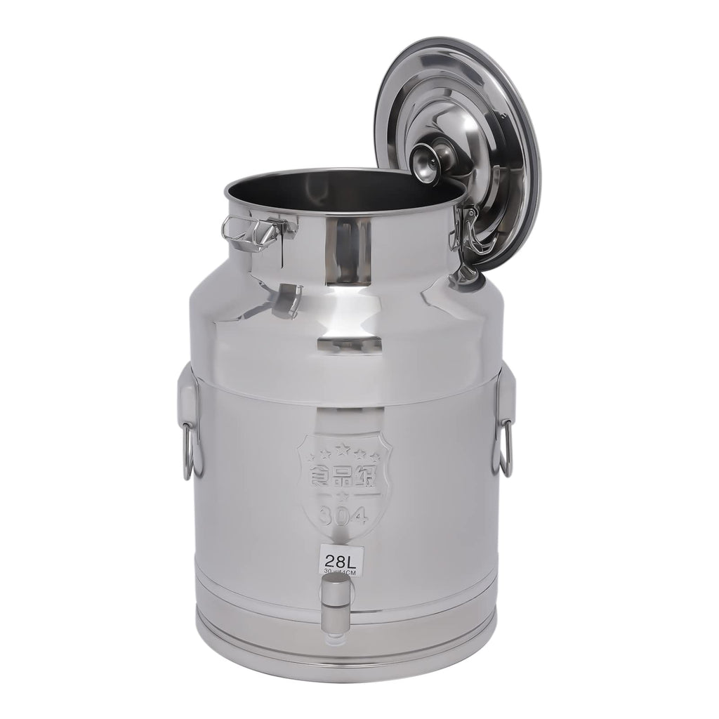304 Stainless Steel 28L Sealed Lid Faucet Milk Can T2760