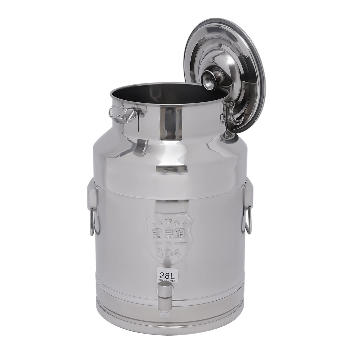 304 Stainless Steel 28L Sealed Lid Faucet Milk Can T2760