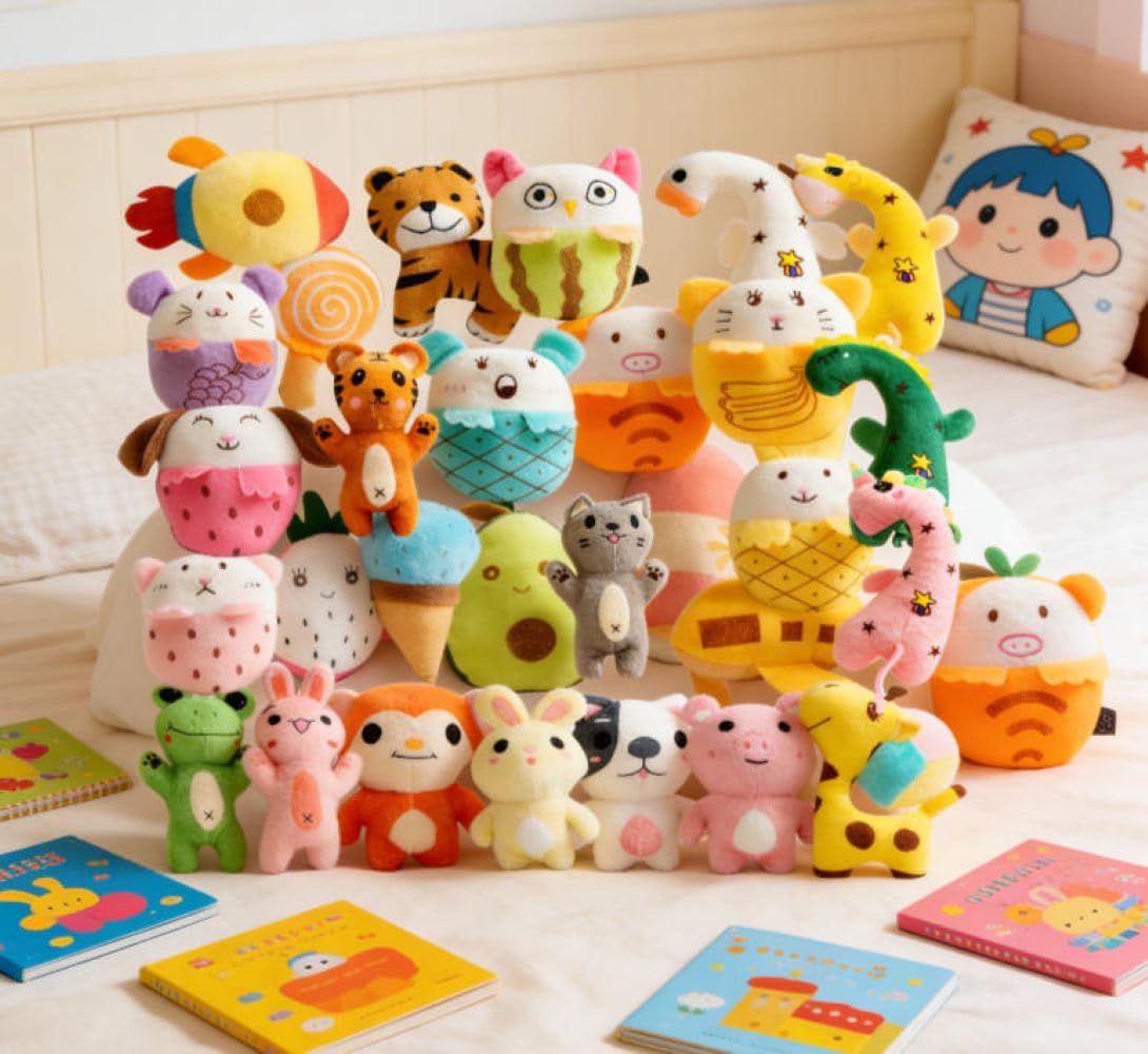 30 Pack Plush Squeaky Dog Toys R3948