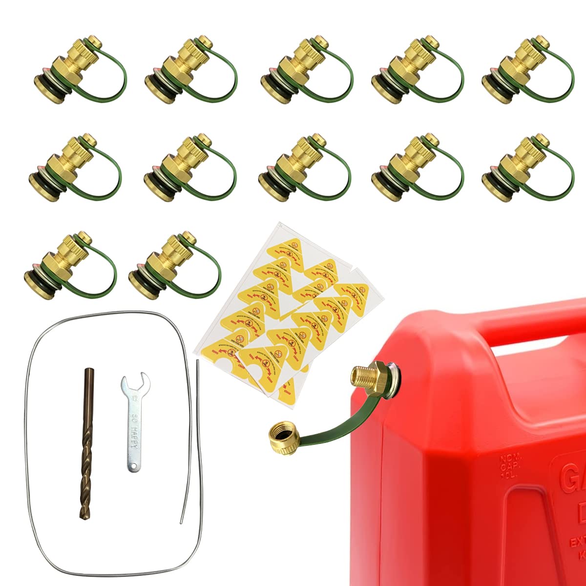 Brass Gas Can Vent Caps 12 Pack J3092