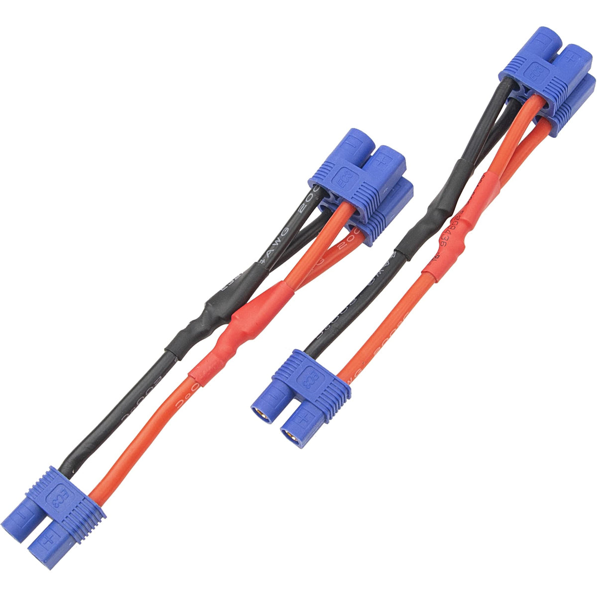 3Pcs 14AWG Silicone Y Splitter Cable Adapter 1 Female to 2 Male I862187
