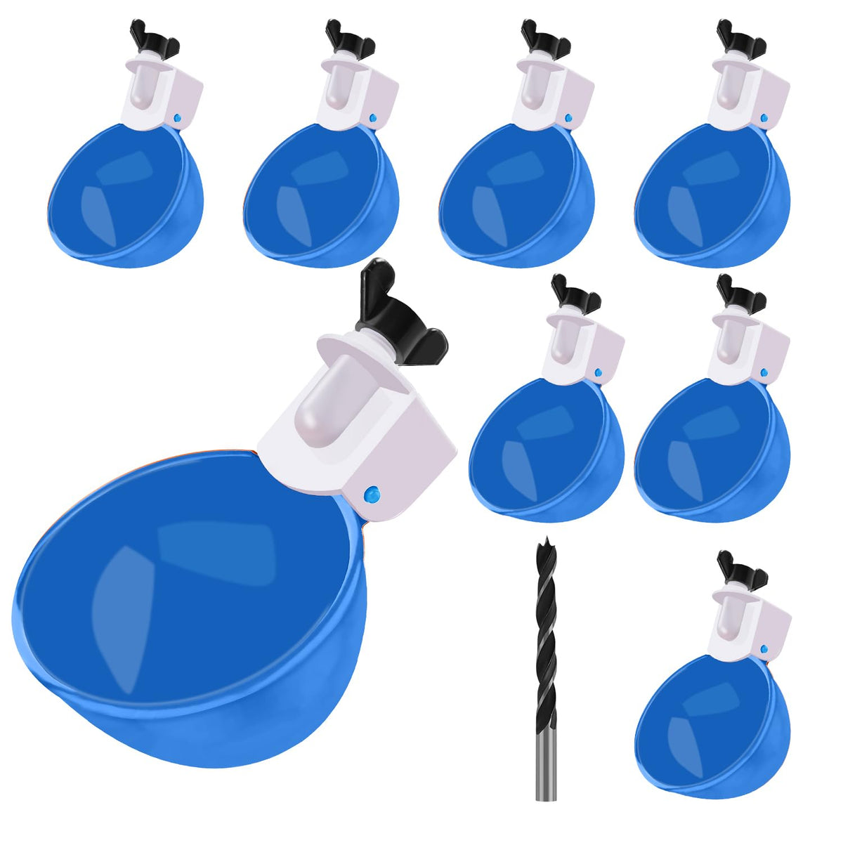 8 Packs Blue Large Chicken Waterer Cups S236