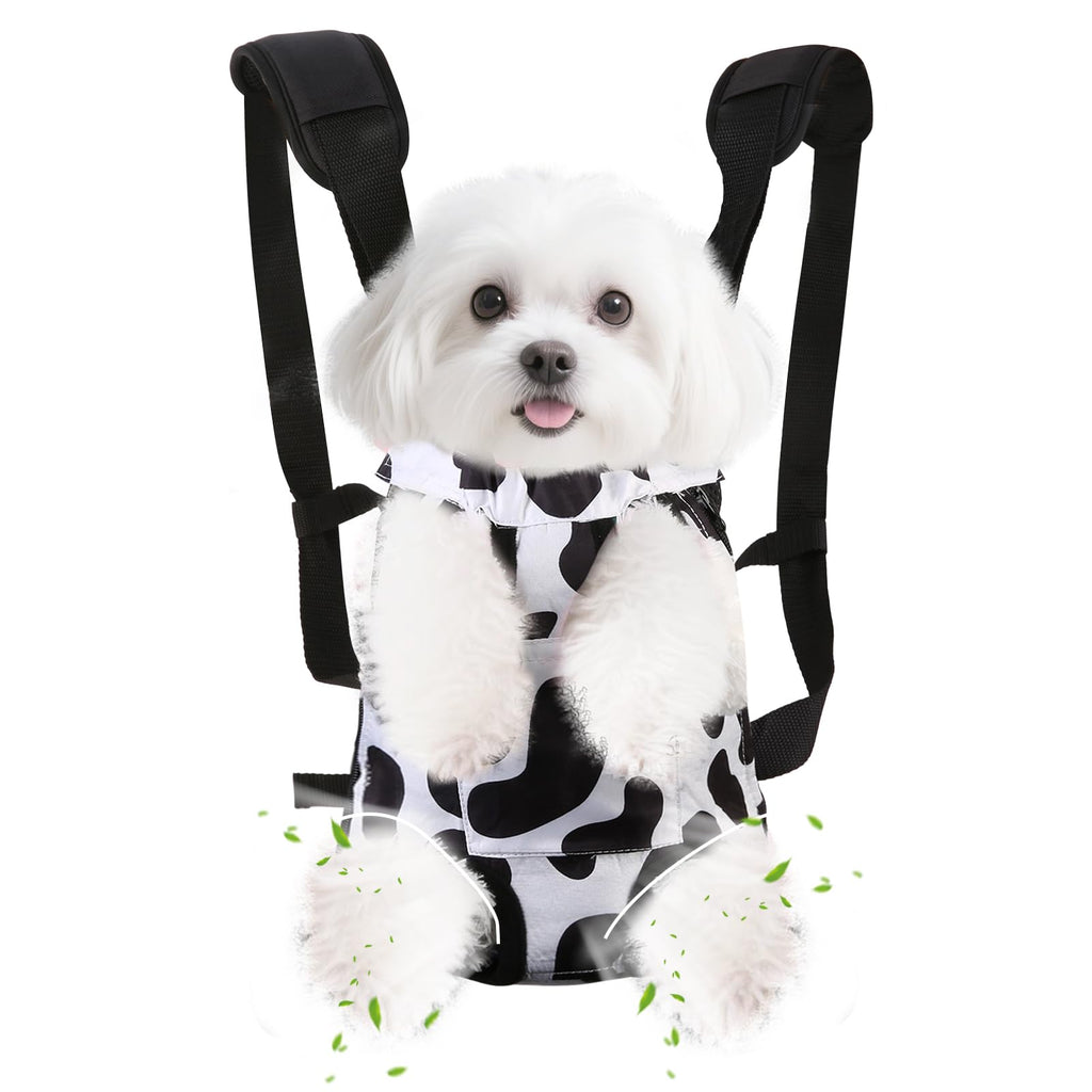 Adjustable Soft Ventilated Pet Carrier Backpack, 2.5-4 lbs, Cow Print X882