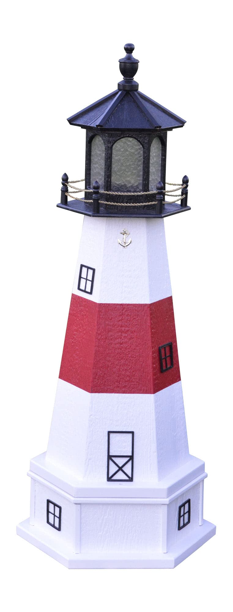 70" Tall Solar LED Outdoor Lighthouse with Base L108
