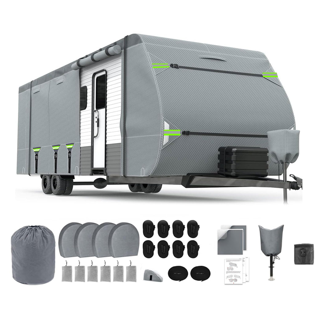 8 Layers 27'-30' Windproof Waterproof Rip-Stop RV Cover R5457