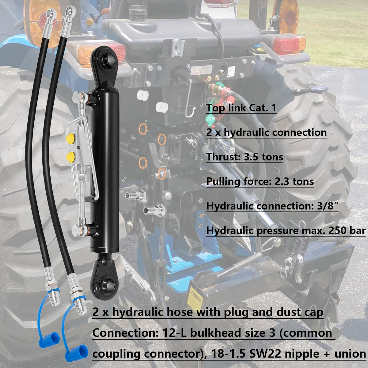 Hydraulic Top Link Cat 1-1 Q94013