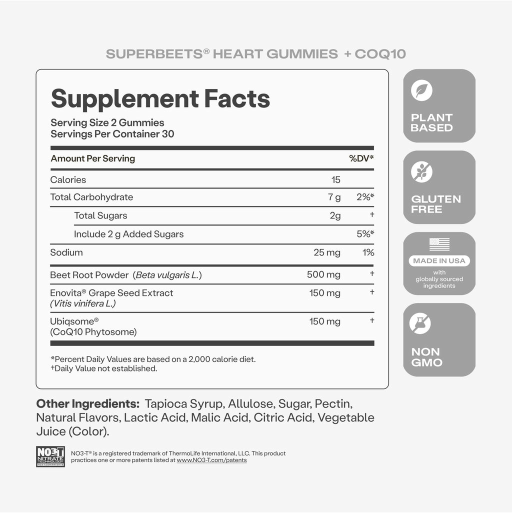 Heart Gummies 150mg CoQ10 60 Ct U7651