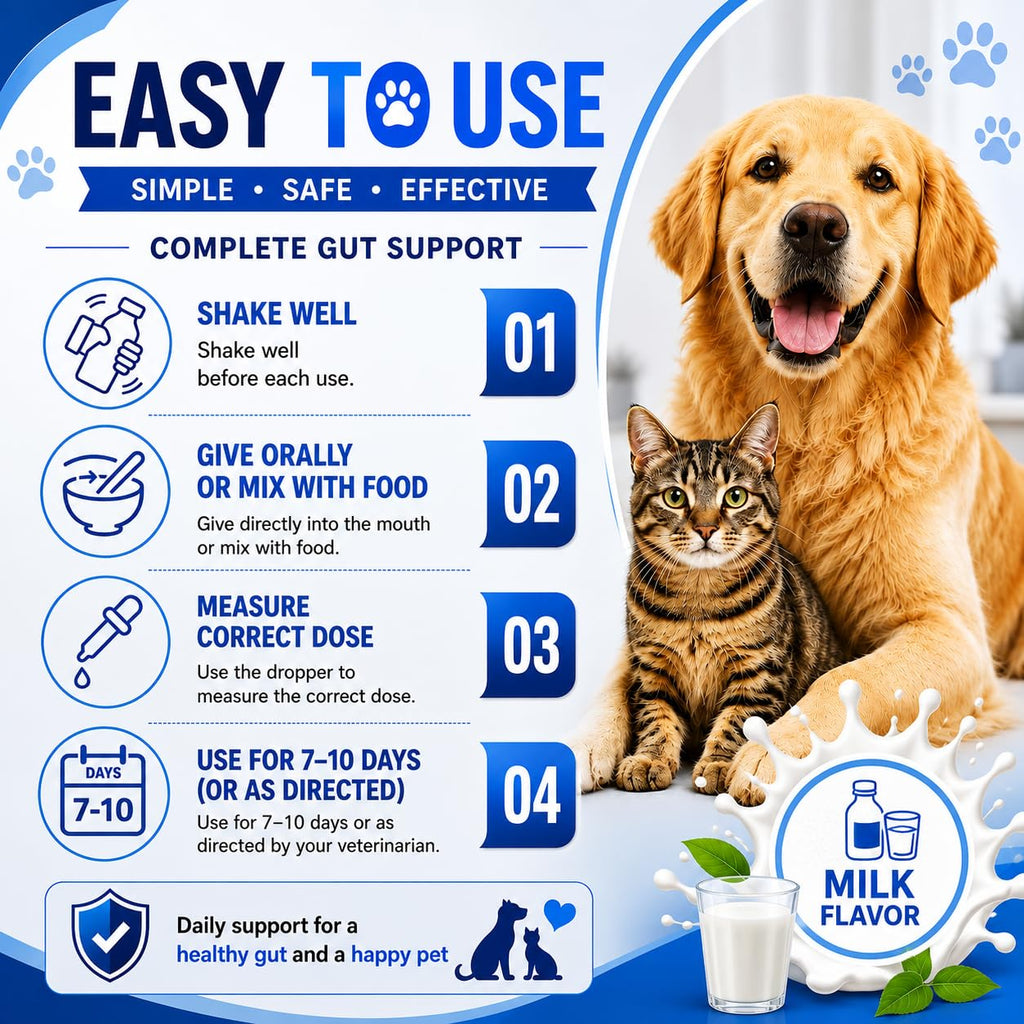 Milk Flavor Dewormer for Cats & Dogs 120ml with Dropper P26250