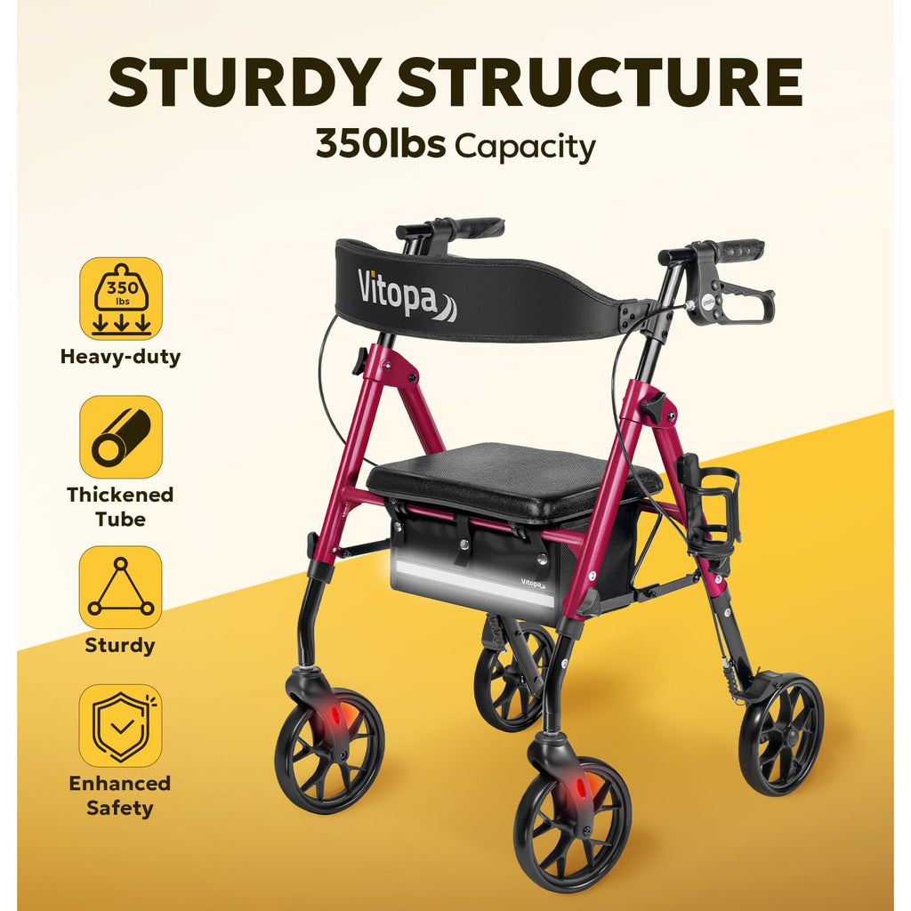 Foldable Rollator with Seat J178