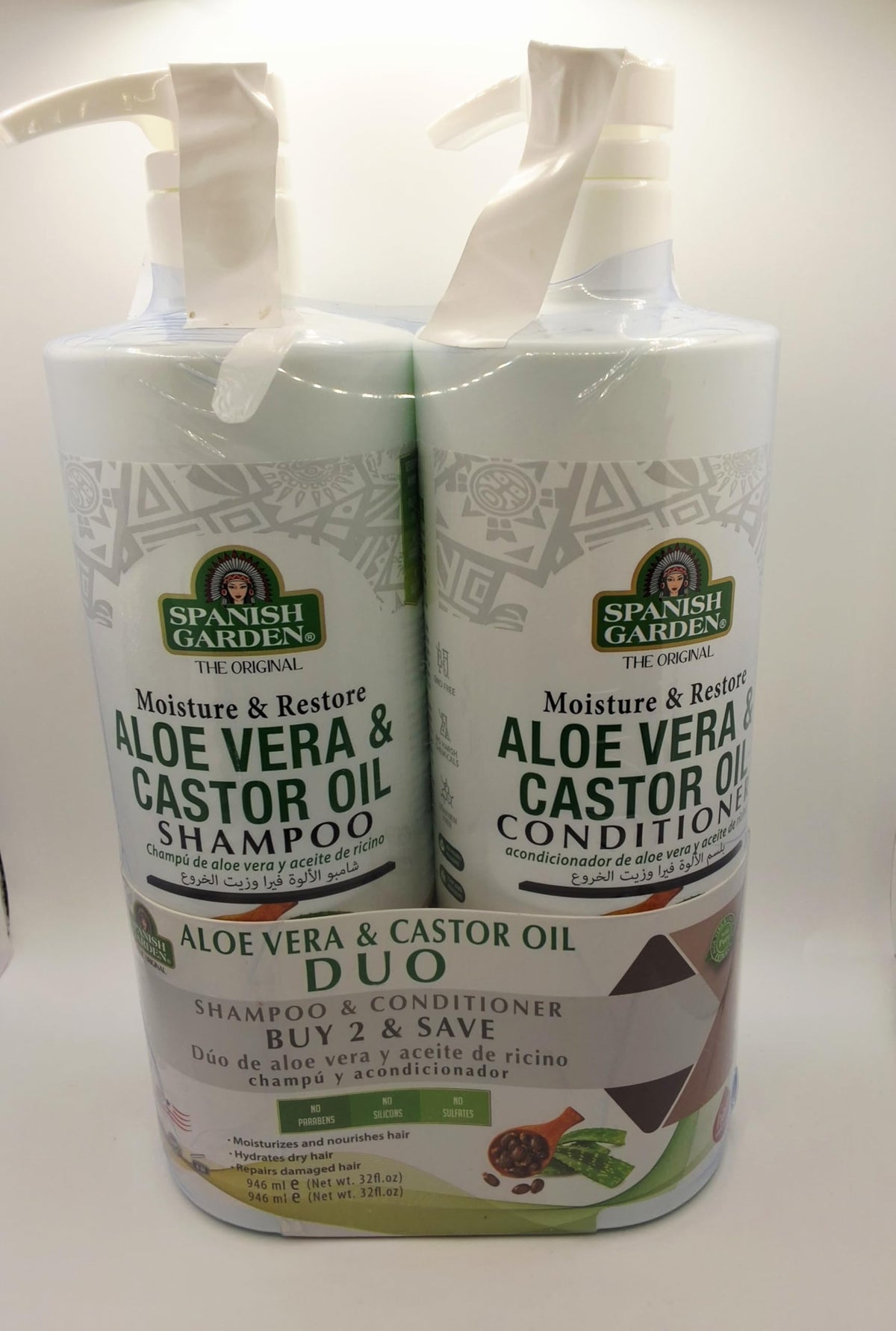 Aloe Vera & Castor Oil Shampoo and Conditioner Set U6836